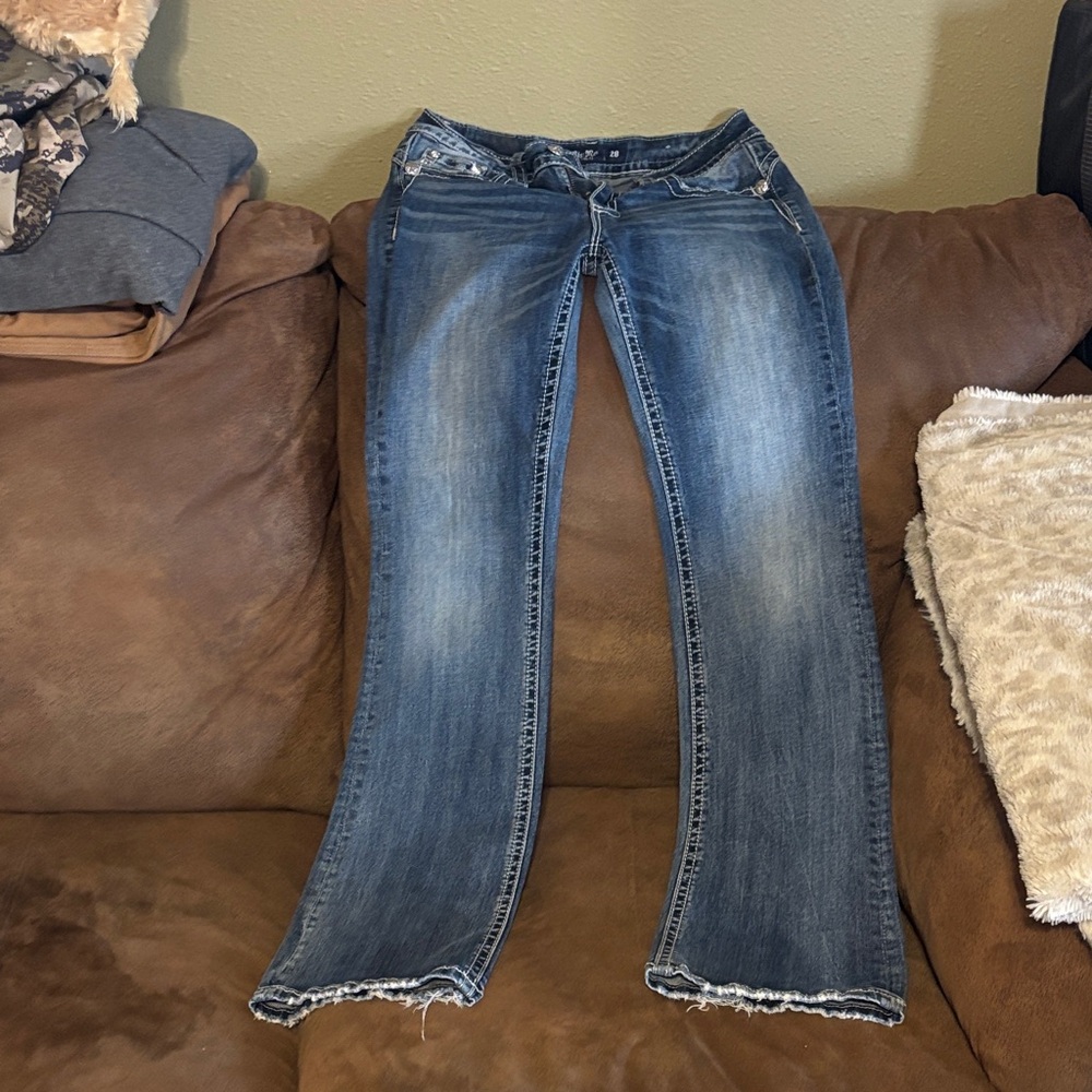 Miss Me Distressed Blue Boot Cut Jeans